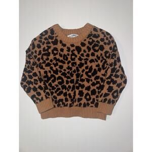 Old Navy Baby Leopard Print Sweater 12-18M Brown Black Cotton